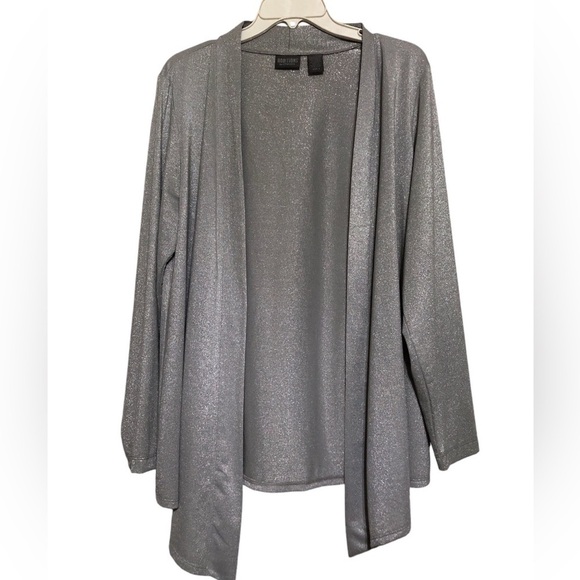 Silver shimmer lightweight cardigan size L - Picture 1 of 5